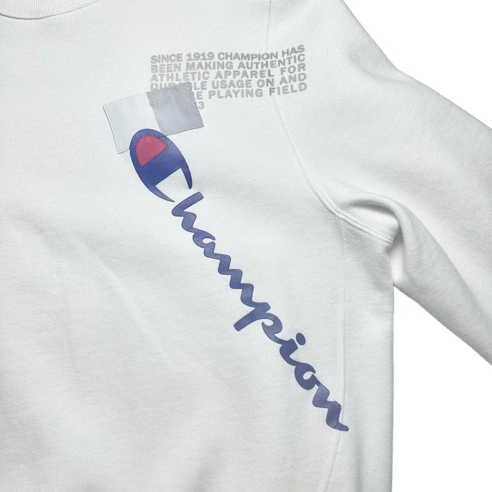 Champion | Men | White Super Fleece 2.0 Behind The Label Sweatshirt | Large